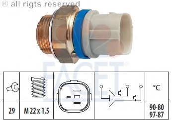 FACET 7.5650 Temperature Switch, radiator fan